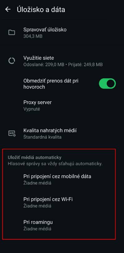 WhatsApp automatickestahovanie suborov do pamate telefonu_4